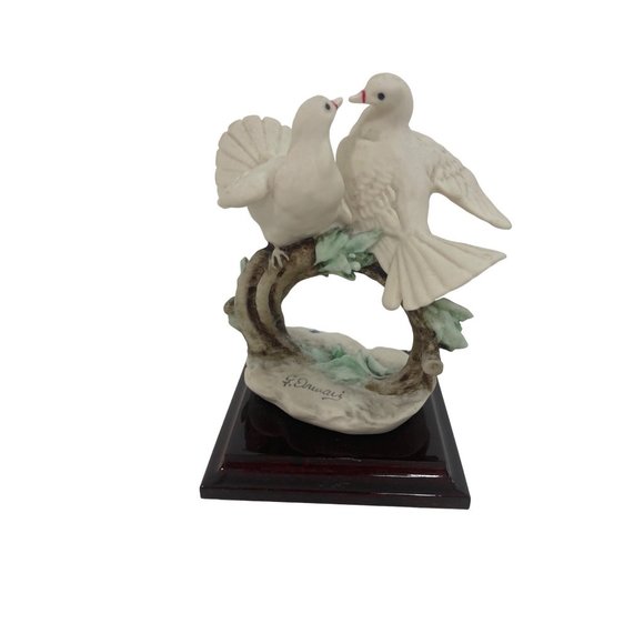 Giuseppe Armani Figurine Two Doves On A Branch Signed Vintage Sculpture Italy - Picture 2 of 15